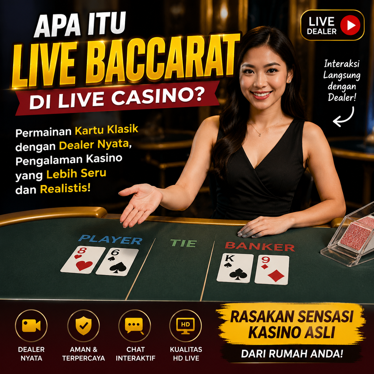 Dealer Nyata, Kartu Virtual: Apa Itu Game Live Baccarat di Live Casino?